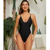 Damskie stroje kąpielowe Shekini Womens Deep v Backless High Cut Sexy One Piece Swimsuit