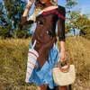 Vestidos casuais vestidos fofos feminino Afro Afro Moda coreana Sexy Praia estampada de praia Big Size 4xl 5xl