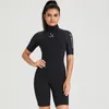 Kvinnors badkläder 3mm Wetsuit Surf Short Sleeve Neopreno Diving Suit Swimsuit Rash Guards Roupa de Mergulho Kitesurf Kayaking Rafting Clothes