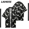 Ethnic Clothing Men's Japanese Long Kimono Cardigan Boys Samurai Costume Fireworks Pattern Shirt Yukata Outer Cover