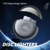 Flying Saucer Appearance Torch Lighter Red Flame Custom Lighter UFO Shape Design Lighter