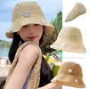 COREAN SWEET PATW Hat Womens 2024 Bohemian Summer Travel Travel Suncreen Edition Showcase Face Small Japan mignon Bucket Hat 240428