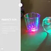 Vingglasögon lyser upp LED -koppar Automatisk blinkande drickskopp Färg Byt öl Whisky Mugs S Bar Club Party Supplies
