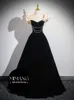 Вечернее платье высокое классовое легкое роскошное банкетное повязка роскошное черное платье Съемное воротник