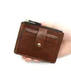 Portefeuilles Small Fashion Credit Card Holder Slim Leather Wallet With Coin Pocket Man Money Bag Case for Men Mini Women Business Purse