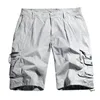 Shorts masculinos masculino plus size praia casual 5 quartos de calça multifolagem carga solta estilo europeu estilo externo