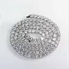Rinntin SMN Wholesale 3 mm 4 mm 5 mm Hip Hop Ice Out Bracelet 925 Collier de chaîne de tennis en diamant en diamant en argent sterling pour hommes
