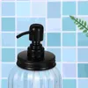 Botellas de almacenamiento 2 PCS Mason Jar Bomba Cubierta Botella de baño Tapa Capa de metal Conveniente ducha reemplazable