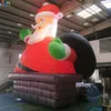 Transporte aéreo gratuito Atividades ao ar livre 12mh (40 pés) Com o ventilador grande inflável Papai Noel Xmas Santa Pai para Modelo de Publicidade de Decoração de Yard