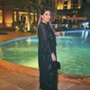 Luxury Shiny Abaya pour femmes musulmanes Kaftan Dubai Batwing Hobe de soirée modeste 2 pièces Abaya Set 240423