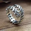 Bandringe Vintage Punk Centipede Paar Ring Gothic Geometric Spike Fünf Finger Hip Hop Super Polished Anime Schmuck Q240429