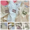 ムイトップウーマンデザイナーベストTシャツmiuiシャツ夏レディースTタンクダイヤモンド刺繍Tシャツ印刷ティートップス短いアウトウェアロパムジャー