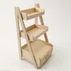 1PCSミニ木製テーブルドールハウスDIYデコレーションシーンテーブルと椅子モデル家具おもちゃドールハウス112 240430