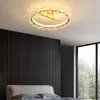 Luci a soffitto posteriore rame di lusso in cristallo da letto da letto da letto luminoso /soggiorno lampada a led