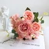 Decorative Flowers 2pcs Retro Hydrangea Peony Artificial Flower Bride Bouquet Home Decoration Wedding Arrangement Accessories Po Props