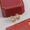 Fabryka Sprzedaż bezpośrednia Wysokiej jakości biżuteria klasyczny styl 925 Srebrna igła 2024 Nowa marka projektant 18K mosiężne złoto Seria Seria Modna
