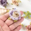 Fleurs décoratives 20pcs 4cm vintage artificiel rose tête fleur de soie diy matériau de sein de sein de la maison décoration cadeau de mariage