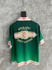 Najnowsza letnia koszula męska moda Jacquard Silk Material US Casual Short Sleved Shirt Highend Marka najlepsza designerska koszula
