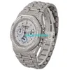 Luxury Watches APS Factory Audemar Pigue Royal Oak Watch 39mm Diamond Faced Oarked Dial in Platinum STMW