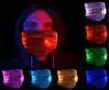 7 couleurs Masques de visage LED Luminal pour le festival de fête de Noël Masquerade Masque rave Masque Masque brillant avec filtre4224133