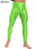 Frauen Höschen Herren glänzende Leggings sexy Männer Trailsanzuiten glänzende Lauf Yogamosen trainieren Sport Fitness Push Up Kompresse