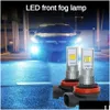 Phares de voiture Nouveau brouillard flash LED Super lumineux H3 H8H11 9006 lampe avant en trois couleurs bb blanc jaune vert vert rose gouttes de goutte dhqpn