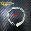 Hot Selling Pass Diamond Tester 925 Sterling Silver Hip Hop 6mm 8mm Iced Out Vvs Moissanite Cuban Link Bracelet