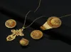 Earrings Necklace Ethiopian Eritrean Habesha Trendy Women Wedding Party Gold Color African Traditional Jewelry Sets2042078