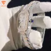 힙합 버스 41mm 남성 기계 시계 VVS Moissanite Diamond Iced Out Watch