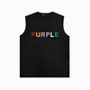 T-shirt sans manches à la marque Purple Brand de loisirs confortable pour hommes et femmes