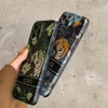 Top Vogue Designer Case de telefone para iPhone 15 14 13 12 11 Pro Max Luxuoso Padrão de letra de tigre Impressão de casca fosca à prova de choque de pele