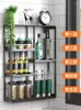 Küchenspeicher Rack Perforiertes Wandmontaged Multi-Layer-Gewürzwerkzeug Hauswaren Sammlung Badezimmer