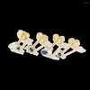 Orecchini per borchie AIDE 925 Sterling Silver 4pcs Set Piercing zircone colorato per donne K Gold Luxuria Elegante Gift Gioiello Regalo