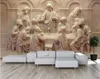 Custom Mural Wallpaper 3D Soft 3D Stereo Last Supper Sculpture Luxury Wall Paper El Living Room TV achtergrond Murales de Pared 3D2181897