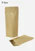 50pcslot 914cm Stand Up Kraft Paper Lock Package Bag Party DIY Aluminiumfolie Top Reißverschluss Beutel Futter Snack Tee Trockenblume Zipp2857684