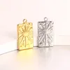 Charms 3pcs / lot Rectangle en acier inoxydable Pendants Sun pour le bracelet Décoration de la décoration