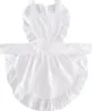 Sweetheart Women Plain White Cotton Ruffle Waitress Cosplay Avental de Cozinha Divertido Tablier Cuisine Pinafore Short Apron 20108289997