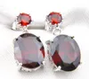 5 PCSLot sell and New Style 925 sterling Silver plated Red Garnet Gems Earring For Lady E01642825168