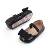 Sandalet Bebek Ayakkabı Sevimli Yay Yumuşak Pu Mary Jane Ayakkabı Anti Slip Sole Bahar/Yaz Sandalet 0-6-12m Bebek Kızlar 2023L240429