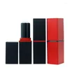 Storage Bottles Top Selling Spot Wholesale Lipstick Tube Matte Red Square Lip Gloss Container Packaging Factory Customization 20pcs/lot