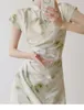 Abbigliamento etnico Donne migliorate Cheongsam 2024 manica corta Vintage Elegante in vita Long Dress Long Style Fashion Wedding Fashion