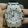 Anpassad märke isad ut högkvalitativ guld Sier Original Hip Hop Men Moissanite Diamond Wrist Watch