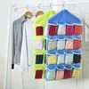 Aufbewahrungstaschen 16 Taschen faltbare Garderobe Hanging Socken Slip Organisator Kleidung Kleiderbügelschrankschuhe Underpants Bag J2y