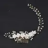 Tiaras Elegant Crystal Flower Pearl Hair Peigt Band Tiara Hairpin Women Bride Party Wedding Bridal Hair Accessoires Bijoux