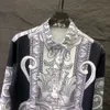 Luxusdesignerin Herrenkleid -Hemden Hemden Top -Qualität Mode Neue Casablanca Summer Casual Print Shirt Herren Schlanker Langarm Shirt A01