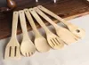 Bambusked Spatula 6 Styles Portable Wood Utensil Kitchen Cooking Turners Slitted Mixing Holder Shovels T2I58031207016