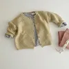 Vestes Autumn Kids Tricoting Pullaires nés Baby Girls Boys Cardigan Girl Girl Pull Jacket Mabin Toddler Tops