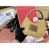 dżinsowa torba projektantka plażowa wakacyjna trawa tkana torba miuimiui noszenie koszyka warzywnego mody winorośl tkanina torebka torebka damska