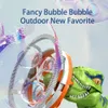 Fan Dinosaur Bubble Machine Auto Bubble Machine Electric Dinosaur Bubble Machine Fun Bubbles in Bubble Maker Kids Bubble 240418