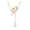 Swarovskis Necklace Designer Women Women Original Quality Luxury Fashion Pendant Bow Collana a forma di Y Women Women Rose Gold Butterfly Droplet Crystal Collar Catena